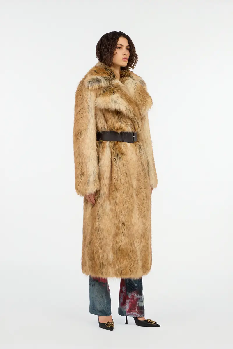 Roberto Cavalli Brown faux fur coat | Thumbnail 2
