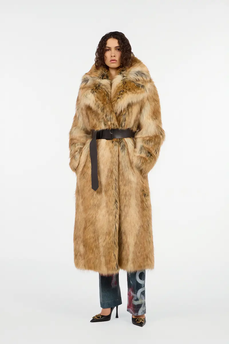 Roberto Cavalli Brown faux fur coat | Thumbnail 7