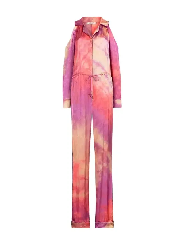 Roberto Cavalli Tie-dye drawstring jumpsuit