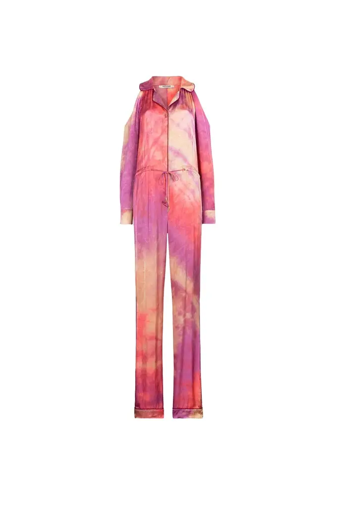 Roberto Cavalli Tie-dye drawstring jumpsuit