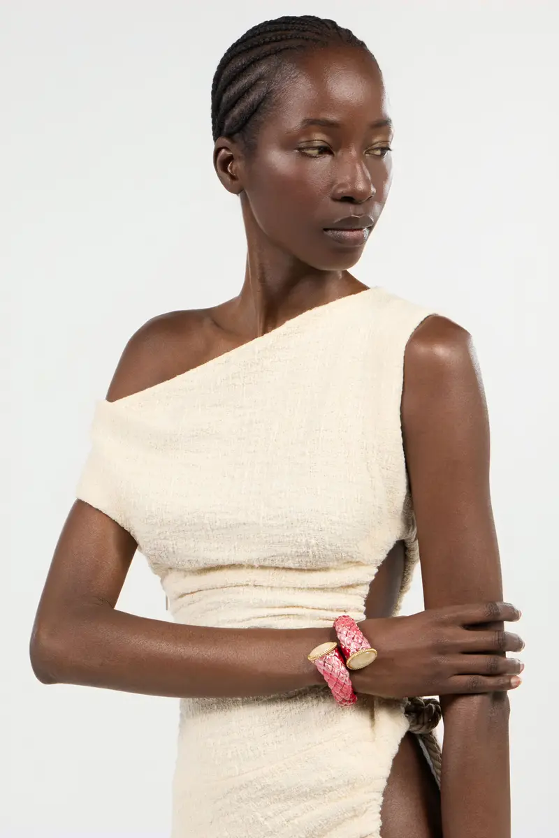 Roberto Cavalli Pink Enameled Scales Wrap Bracelet | Thumbnail 2 Roberto Cavalli Pink Enameled Scales Wrap Bracelet | Thumbnail 2