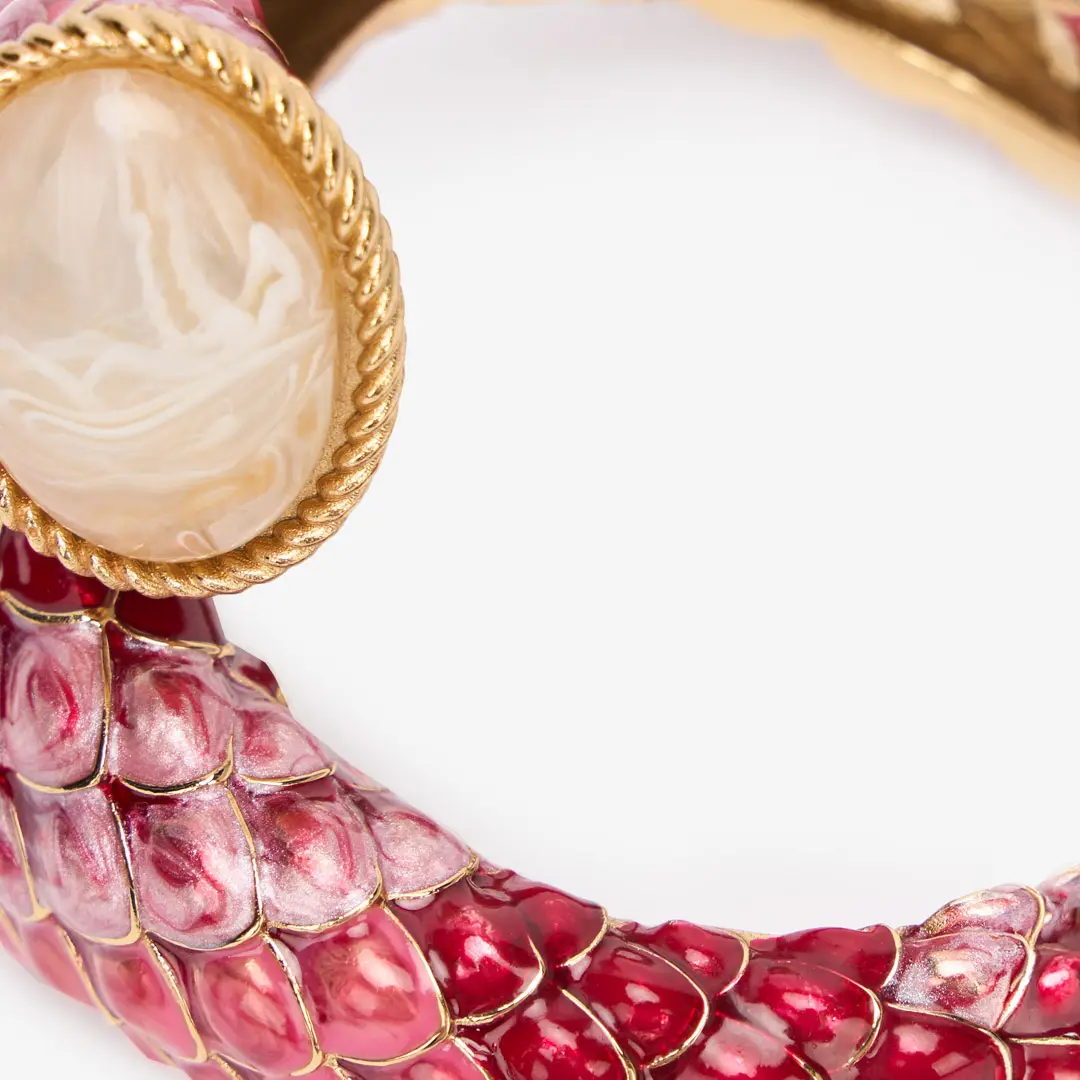 Roberto Cavalli Pink Enameled Scales Wrap Bracelet | Thumbnail 4 Roberto Cavalli Pink Enameled Scales Wrap Bracelet | Thumbnail 4