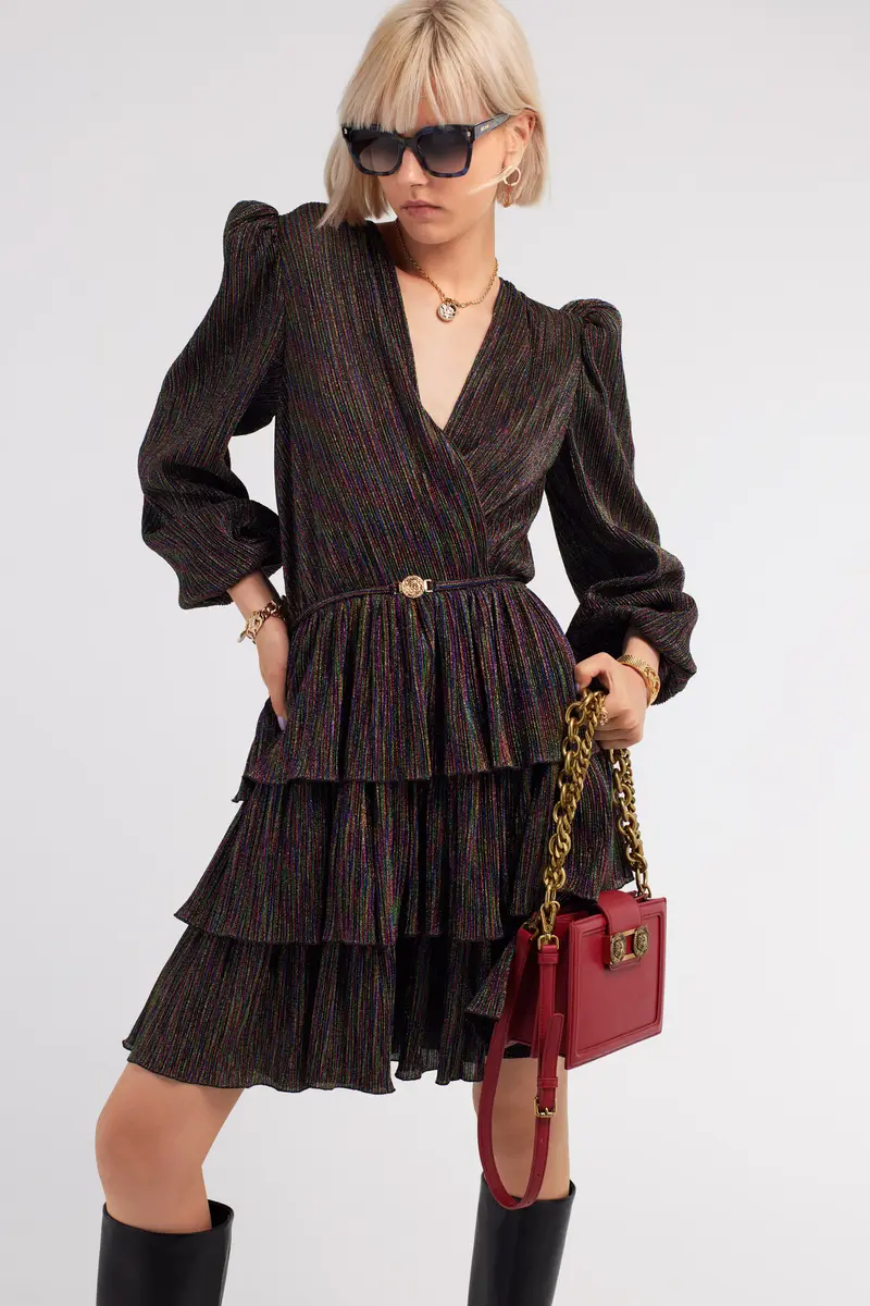 Roberto Cavalli Midi Dress with Flounces | Thumbnail 3