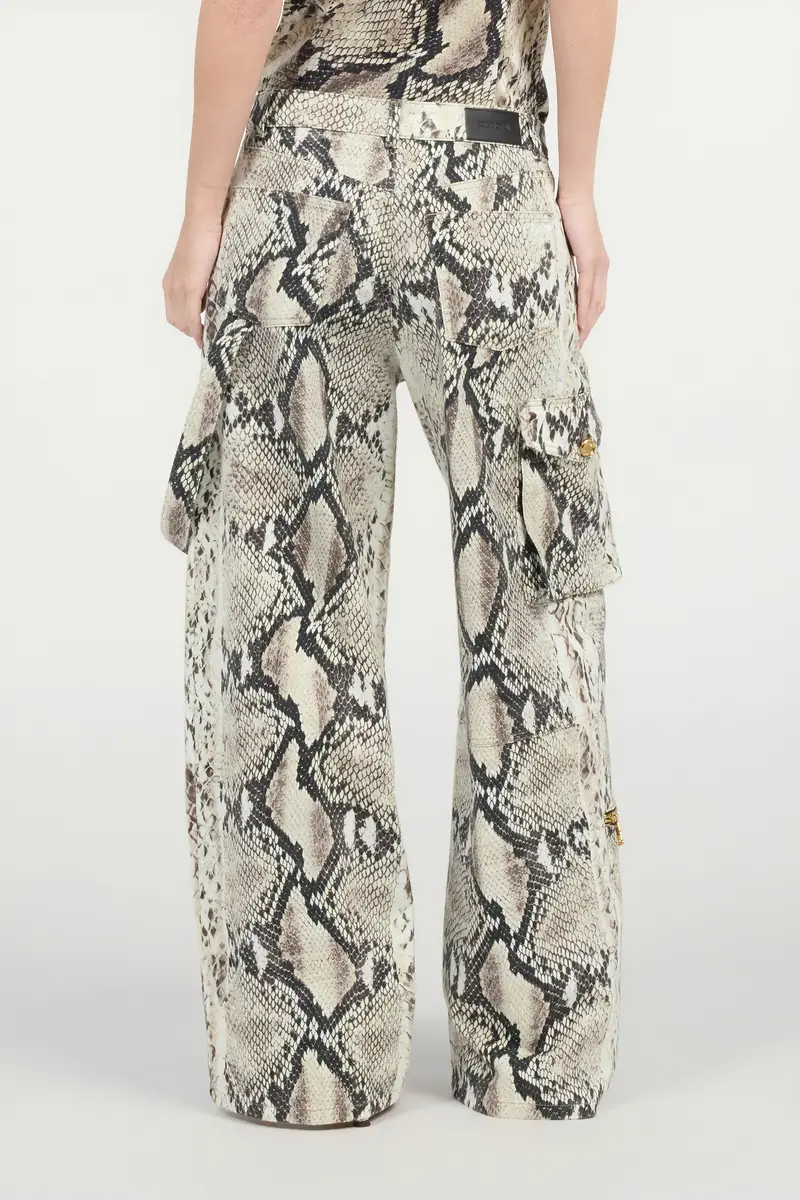 Roberto Cavalli Rock Cargo Jeans With Python Print | Thumbnail 3 Roberto Cavalli Rock Cargo Jeans With Python Print | Thumbnail 3