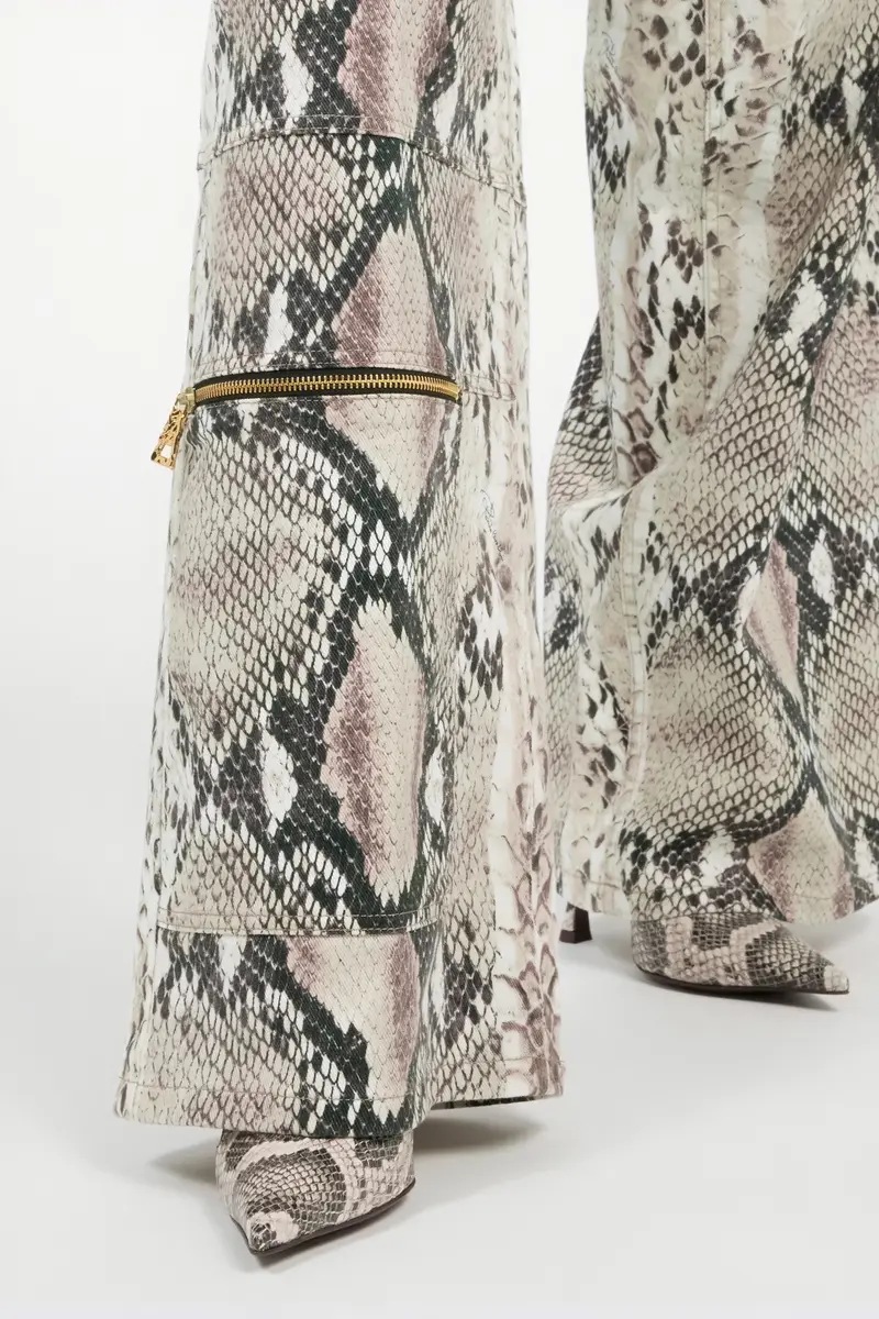 Roberto Cavalli Rock Cargo Jeans With Python Print | Thumbnail 4 Roberto Cavalli Rock Cargo Jeans With Python Print | Thumbnail 4