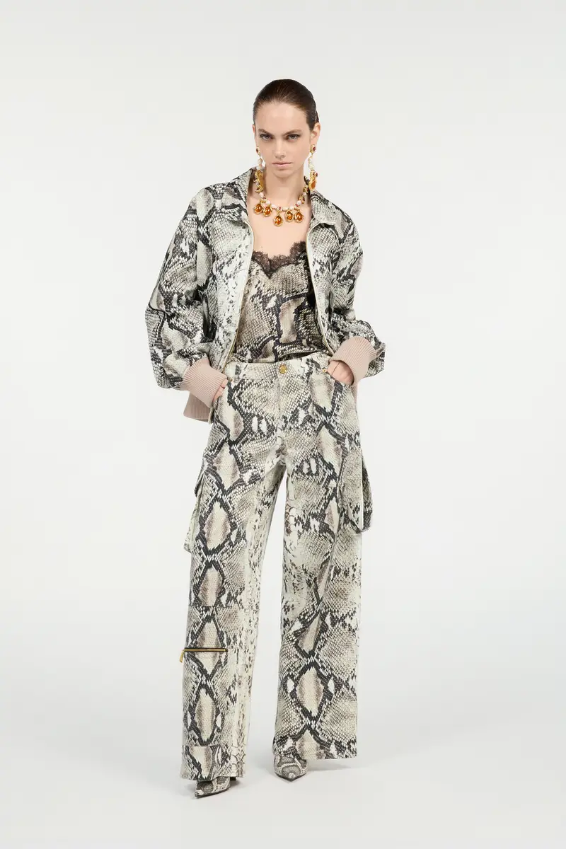 Roberto Cavalli Rock Cargo Jeans With Python Print | Thumbnail 6 Roberto Cavalli Rock Cargo Jeans With Python Print | Thumbnail 6