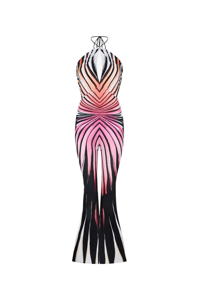 Roberto Cavalli Ray Of Paradise Print Jumpsuits | Image 1 Roberto Cavalli Ray Of Paradise Print Jumpsuits | Image 1