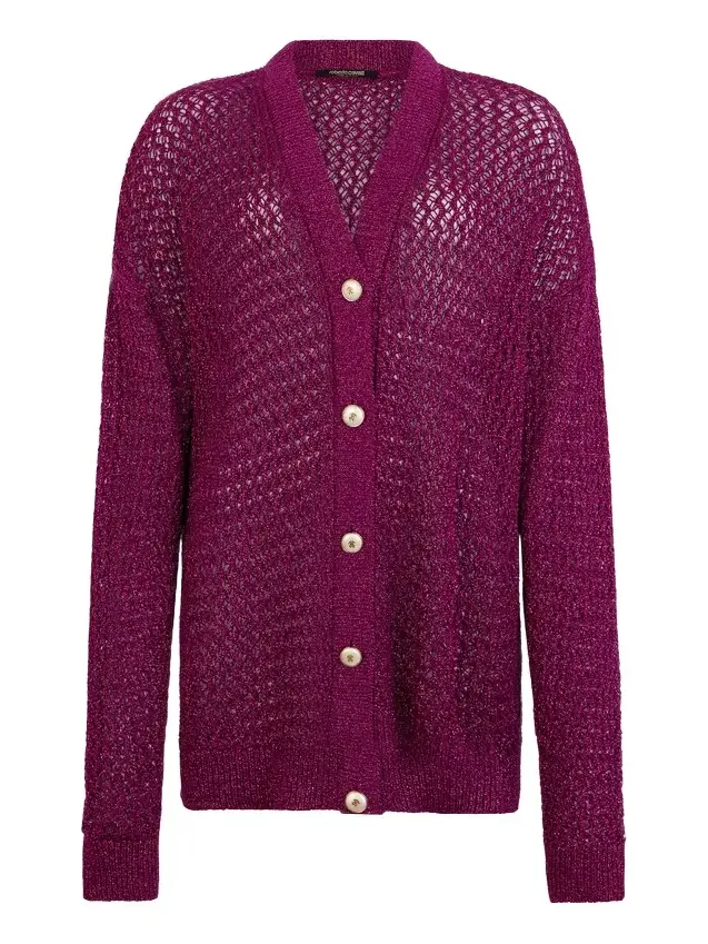 Lurex knit cardigan Lurex knit cardigan