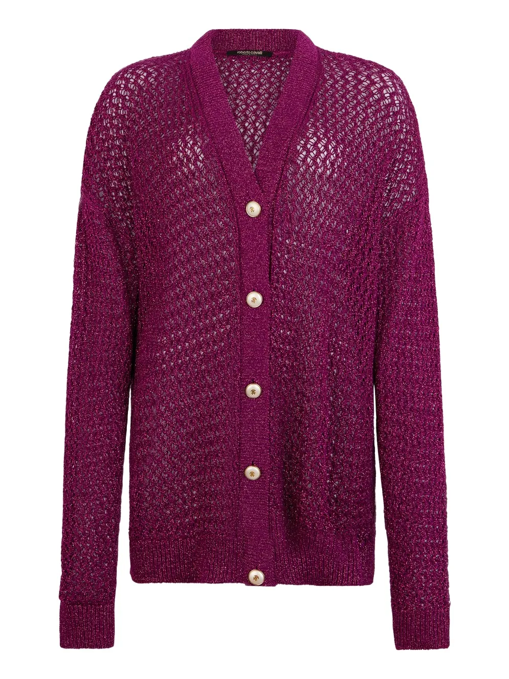 Lurex knit cardigan