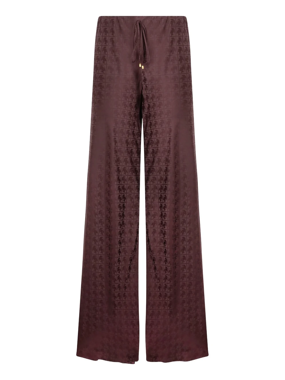 Loose Pants With Mirror Snake Monogram