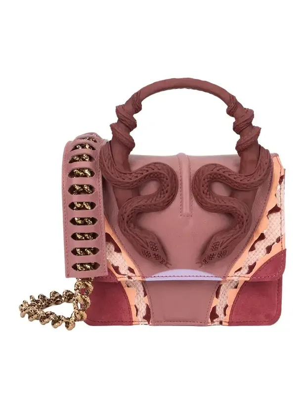 Small Pink Bag With Snakes