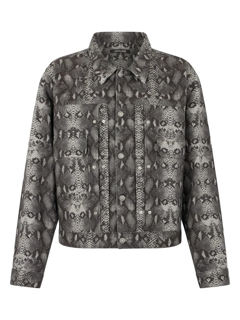 Python Print Denim Jacket Python Print Denim Jacket