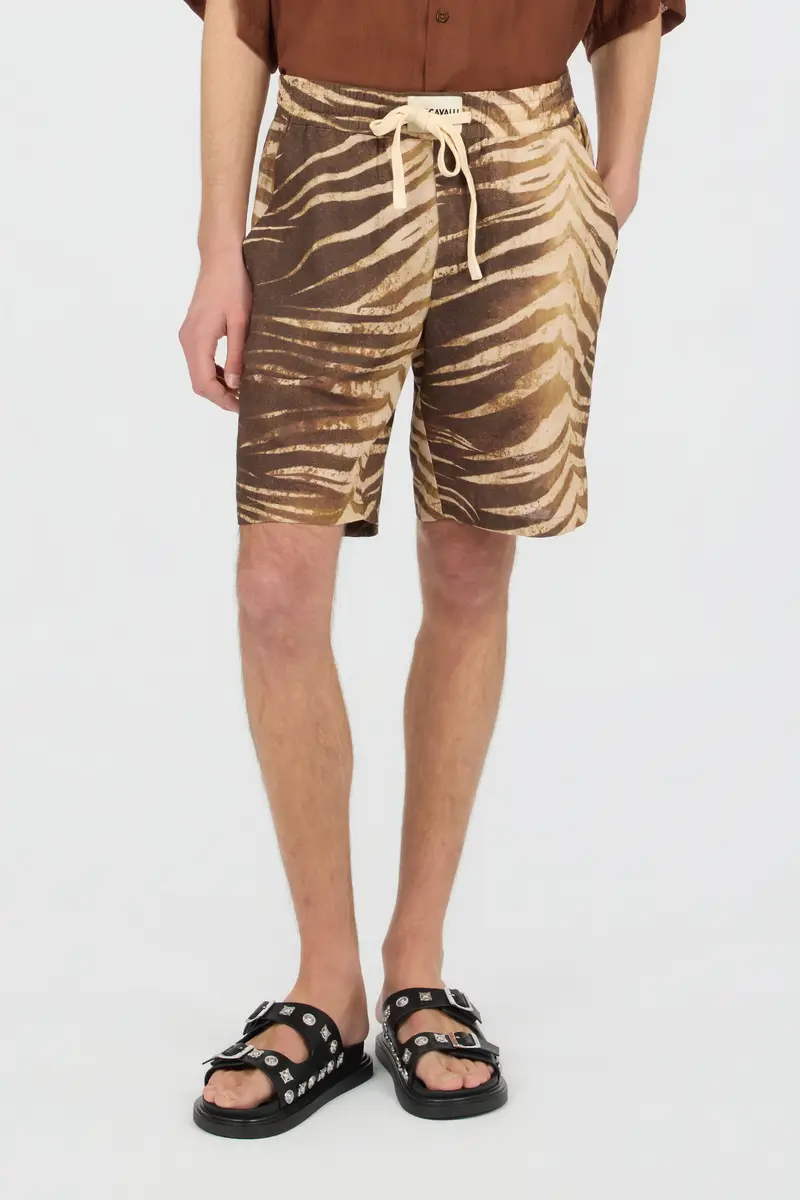 Roberto Cavalli Natural Barb Print Bermuda Shorts | Thumbnail 2 Roberto Cavalli Natural Barb Print Bermuda Shorts | Thumbnail 2