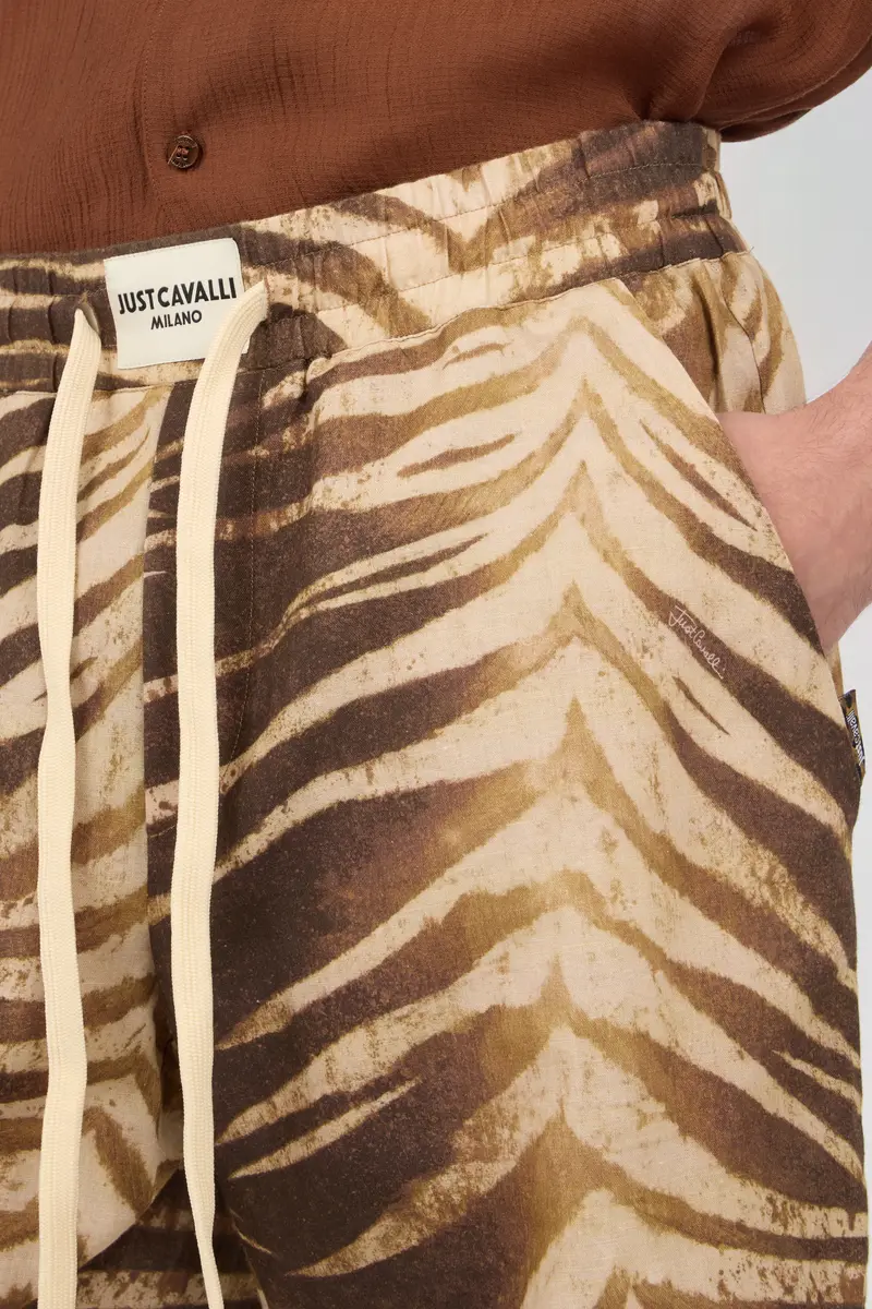 Roberto Cavalli Natural Barb Print Bermuda Shorts | Thumbnail 4 Roberto Cavalli Natural Barb Print Bermuda Shorts | Thumbnail 4