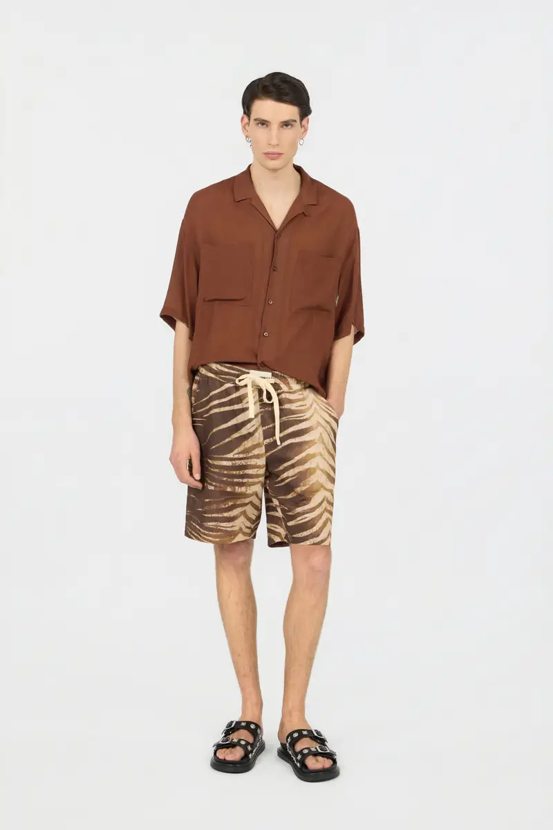 Roberto Cavalli Natural Barb Print Bermuda Shorts | Thumbnail 6 Roberto Cavalli Natural Barb Print Bermuda Shorts | Thumbnail 6