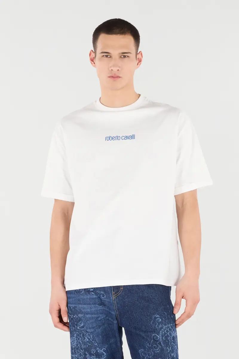 Roberto Cavalli Cotton T-Shirt With Dragon And Logo | Thumbnail 2 Roberto Cavalli Cotton T-Shirt With Dragon And Logo | Thumbnail 2