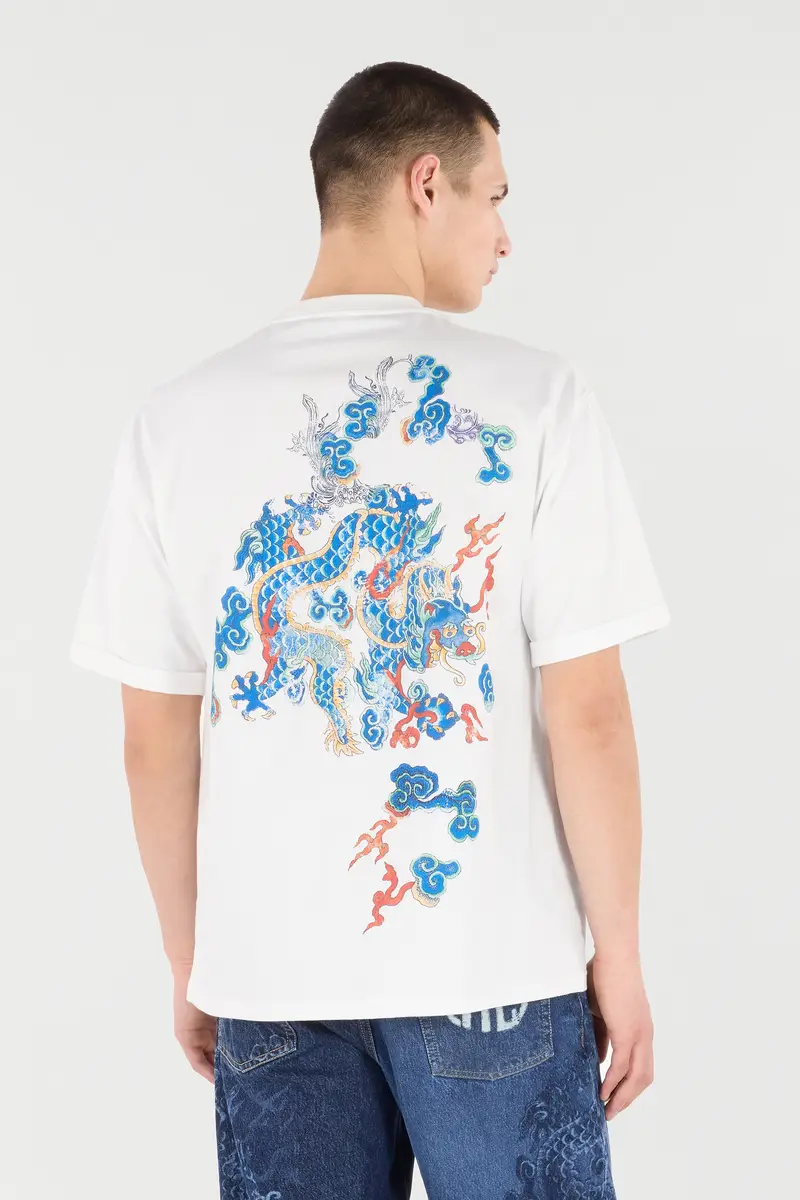 Roberto Cavalli Cotton T-Shirt With Dragon And Logo | Thumbnail 3 Roberto Cavalli Cotton T-Shirt With Dragon And Logo | Thumbnail 3
