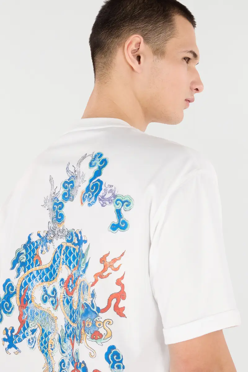 Roberto Cavalli Cotton T-Shirt With Dragon And Logo | Thumbnail 6 Roberto Cavalli Cotton T-Shirt With Dragon And Logo | Thumbnail 6