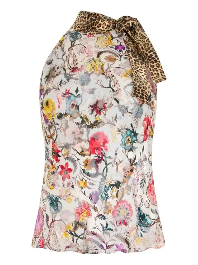 Top with Florentine Flowers print Top with Florentine Flowers print