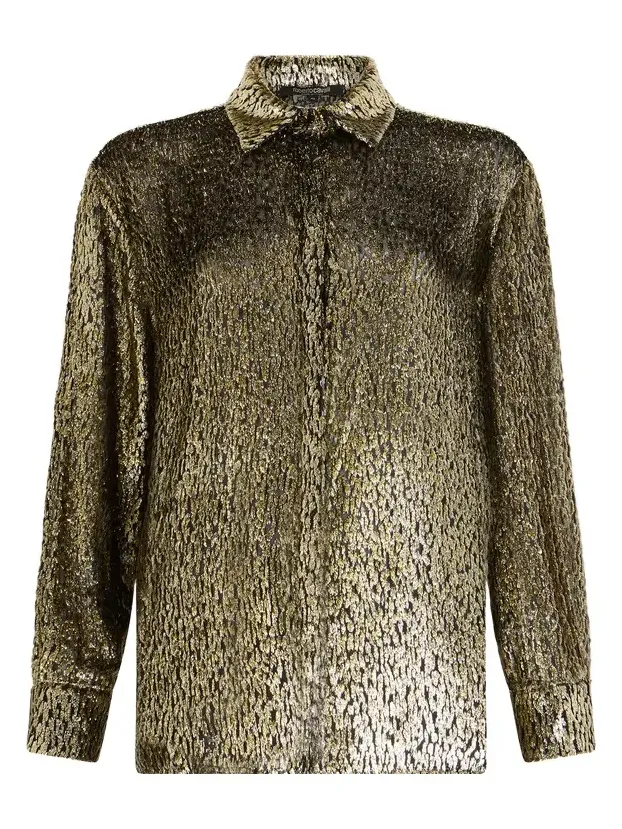 Leopard Lamé Shirt