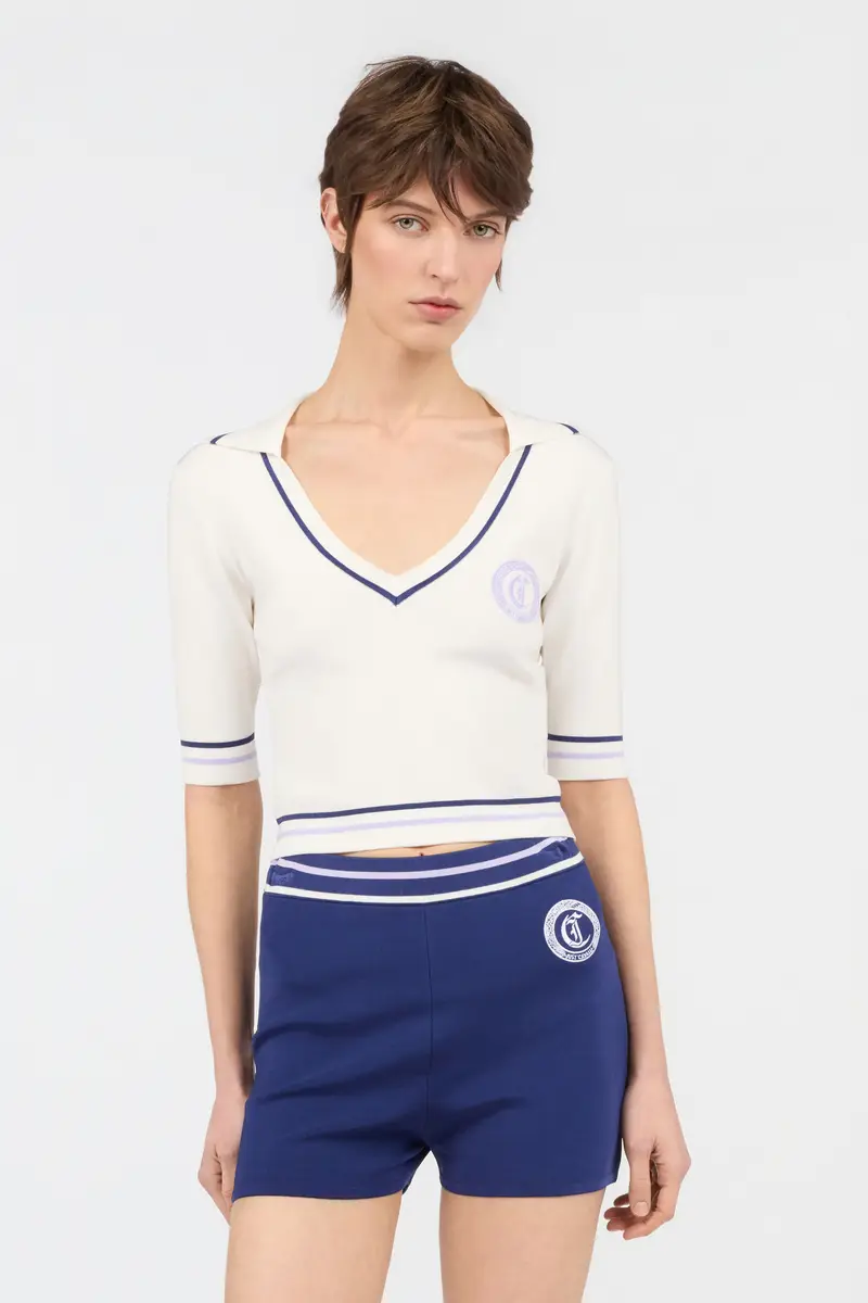 Roberto Cavalli White Knit Crop Top | Thumbnail 2