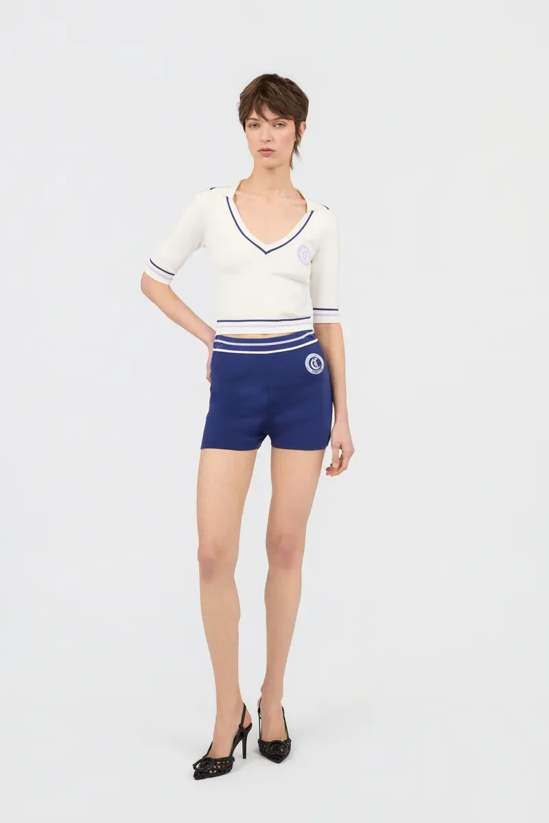 Roberto Cavalli White Knit Crop Top | Thumbnail 6