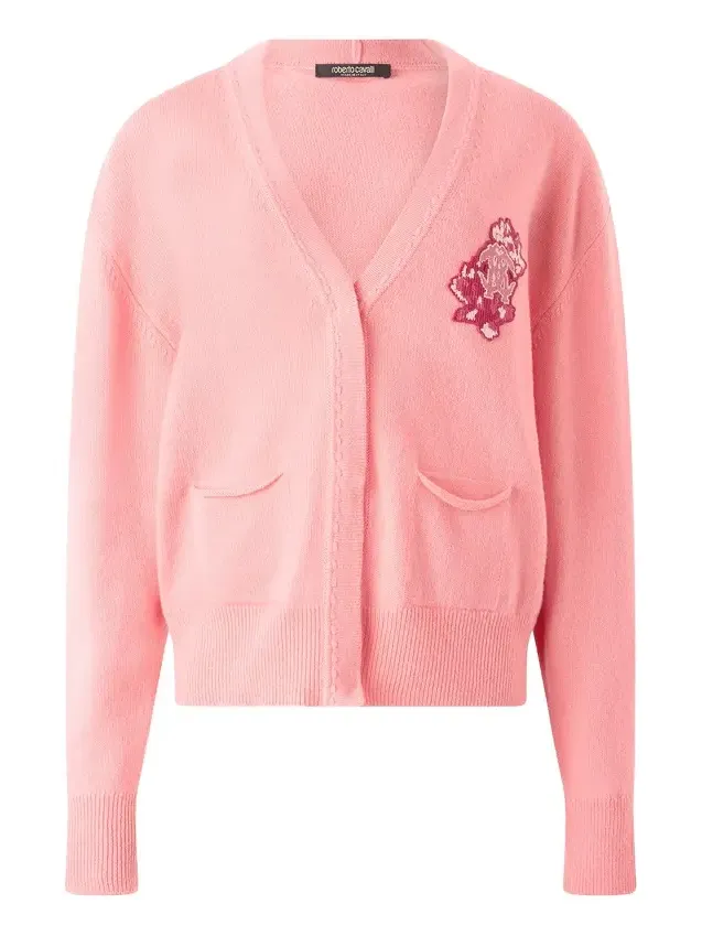 Cardigan With Mirror Snake Monogram