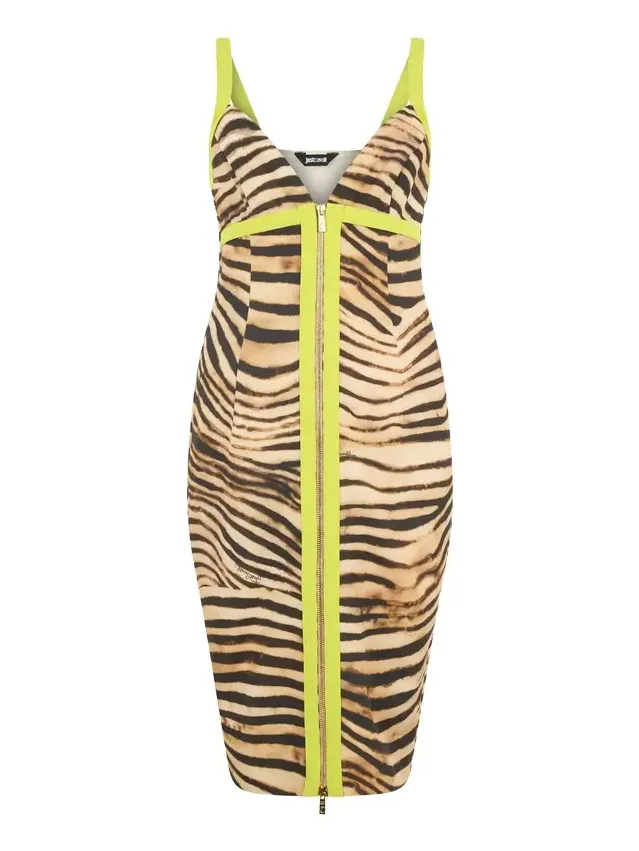 Short Dress With Tiger Skin Print