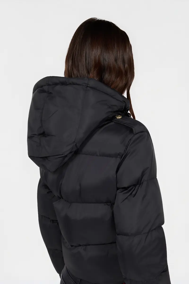 Roberto Cavalli Black Puffer Jacket with Belt | Thumbnail 5