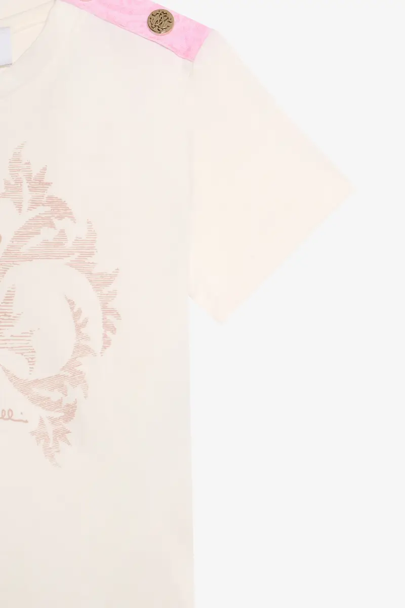 Roberto Cavalli Cream T-Shirt with Monogram RC | Thumbnail 5 Roberto Cavalli Cream T-Shirt with Monogram RC | Thumbnail 5