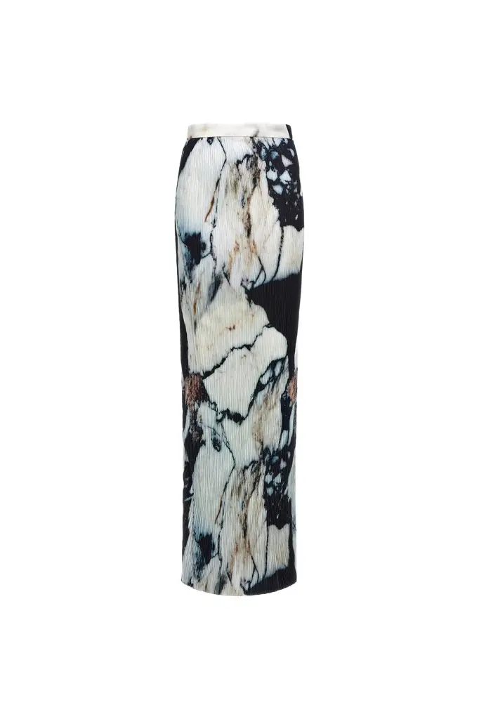 Roberto Cavalli Marble Print Skirt