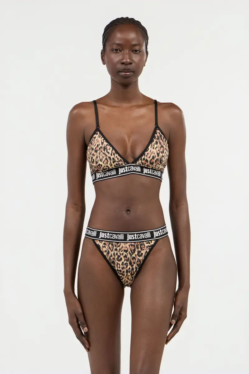Roberto Cavalli Jaguar Skin Print Triangle Bra | Thumbnail 2 Roberto Cavalli Jaguar Skin Print Triangle Bra | Thumbnail 2