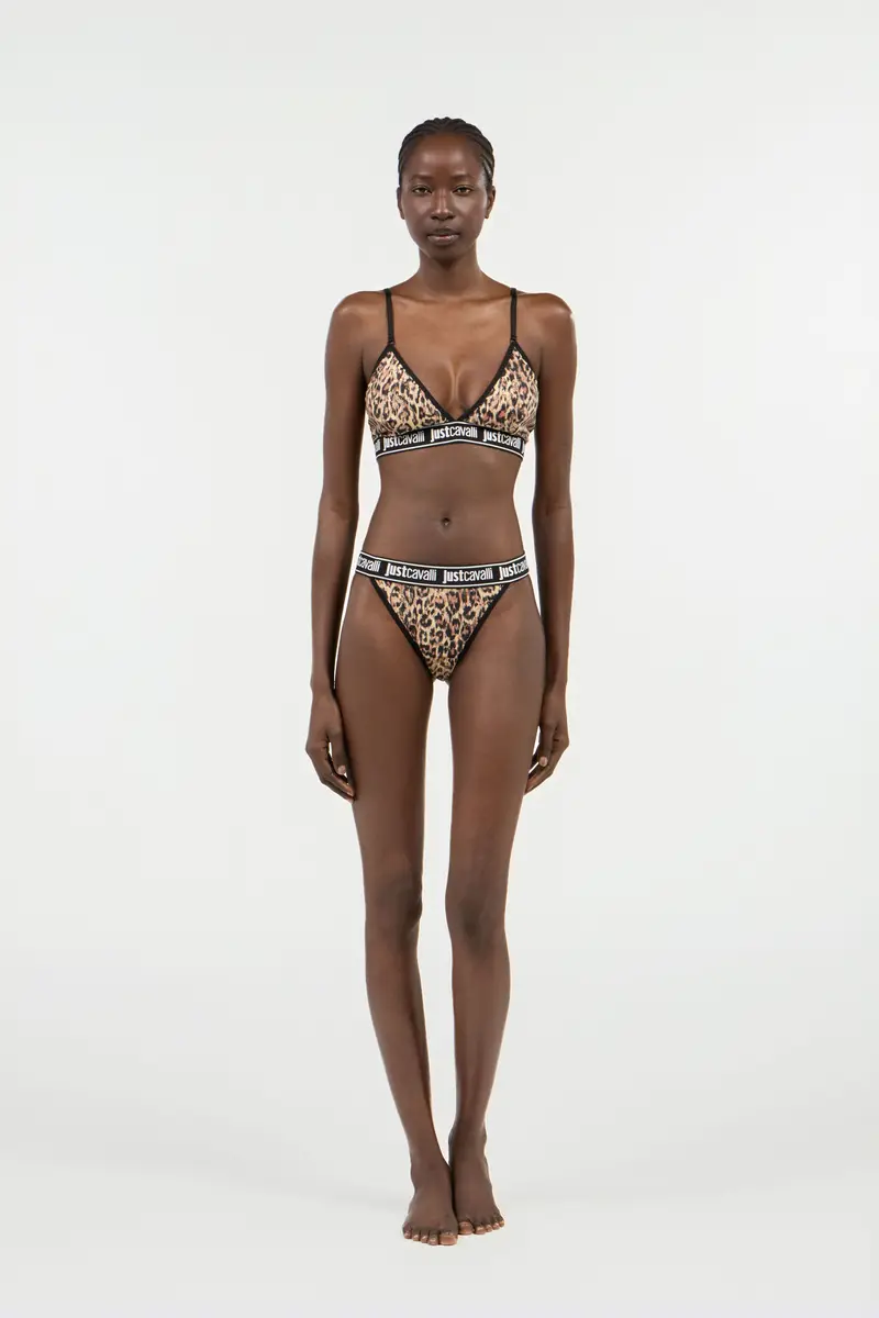 Roberto Cavalli Jaguar Skin Print Triangle Bra | Thumbnail 5 Roberto Cavalli Jaguar Skin Print Triangle Bra | Thumbnail 5