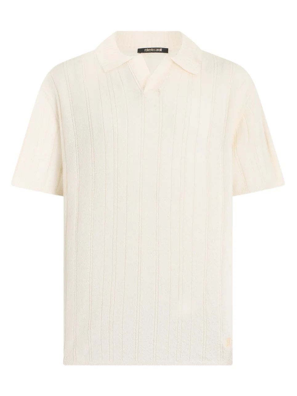 Cream Ribbed Polo
