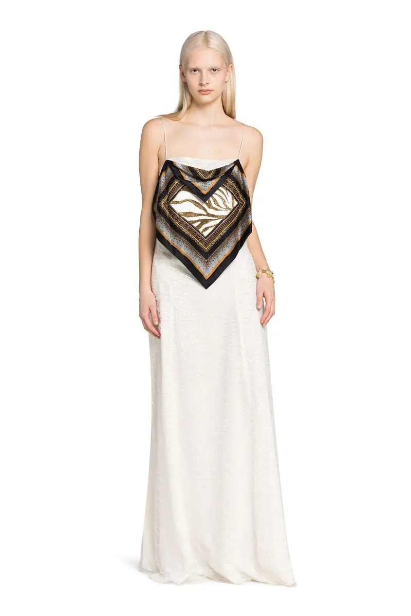 Roberto Cavalli Zebra Sequin-Embellished Layered Dress | Thumbnail 2