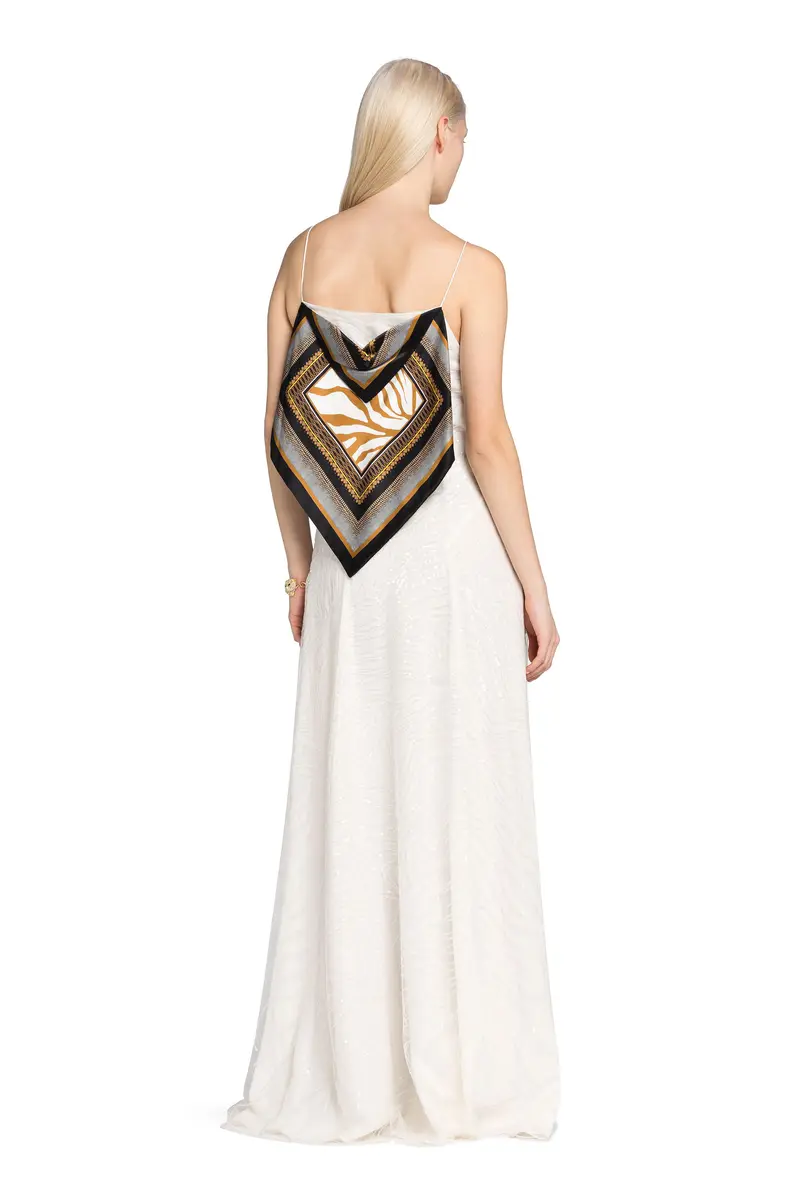 Roberto Cavalli Zebra Sequin-Embellished Layered Dress | Thumbnail 3