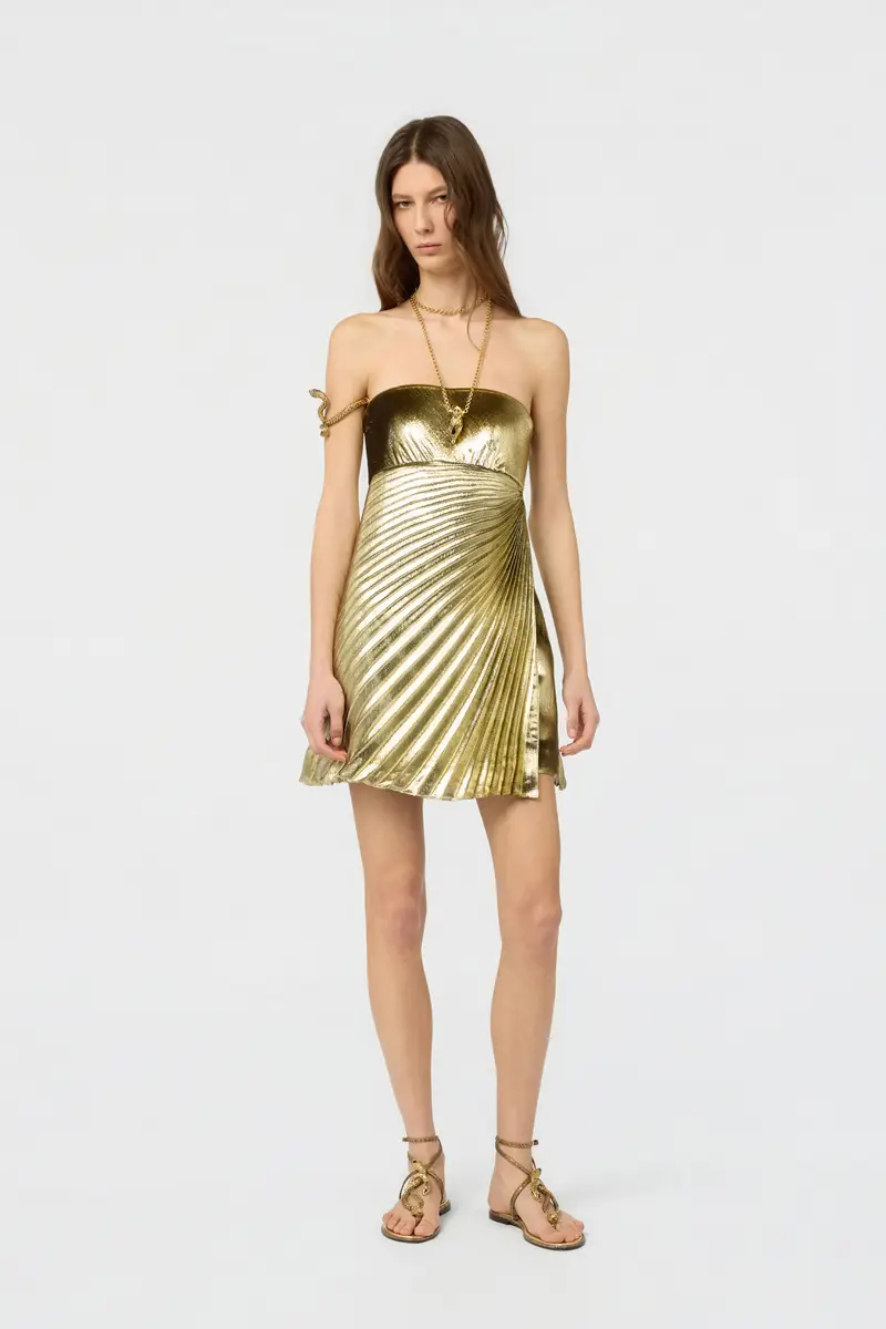 Roberto Cavalli Gold Mini Dress | Thumbnail 2 Roberto Cavalli Gold Mini Dress | Thumbnail 2