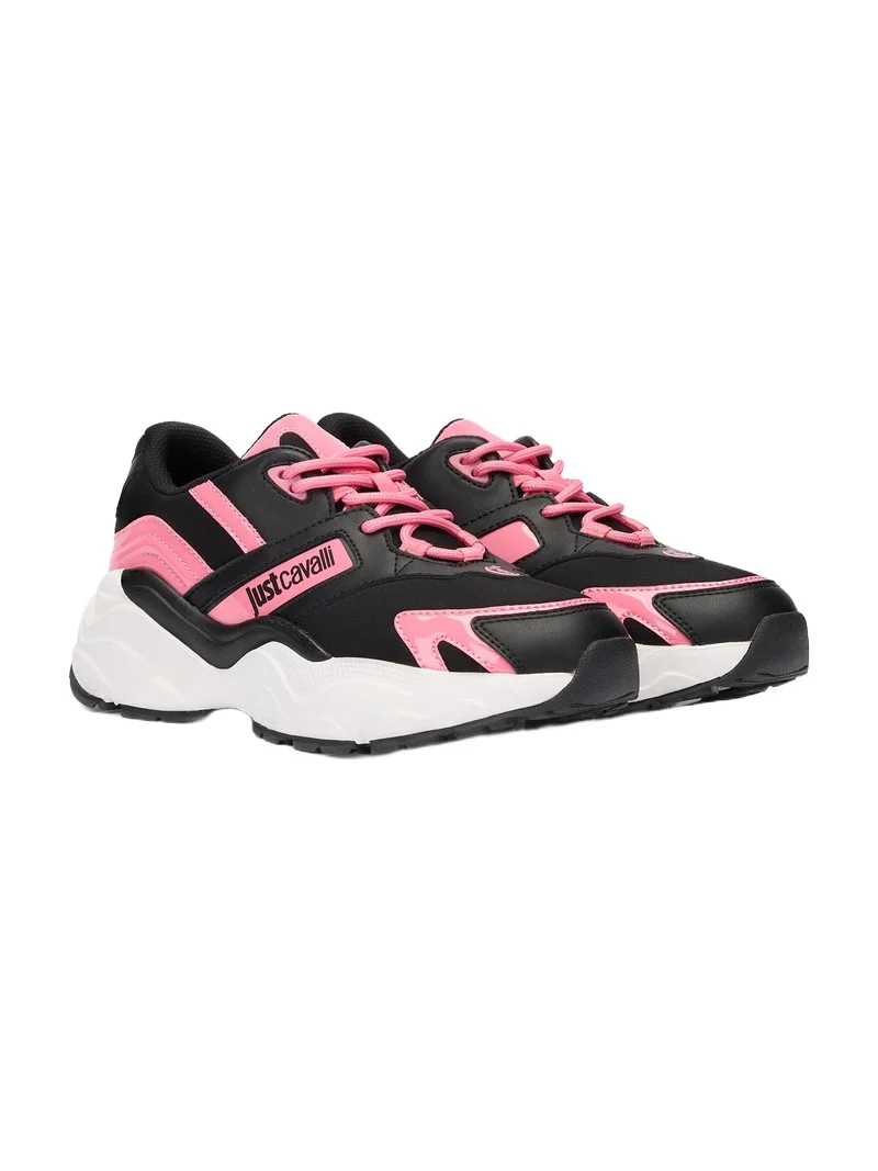 Pink And Black Chunky Sneakers