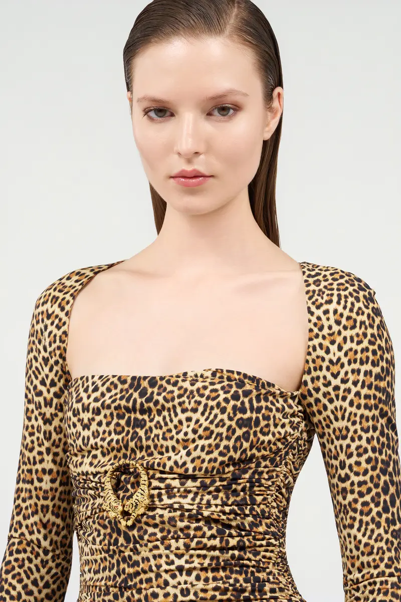 Roberto Cavalli Long-Sleeve Top with Baby Jaguar Print | Thumbnail 5 Roberto Cavalli Long-Sleeve Top with Baby Jaguar Print | Thumbnail 5