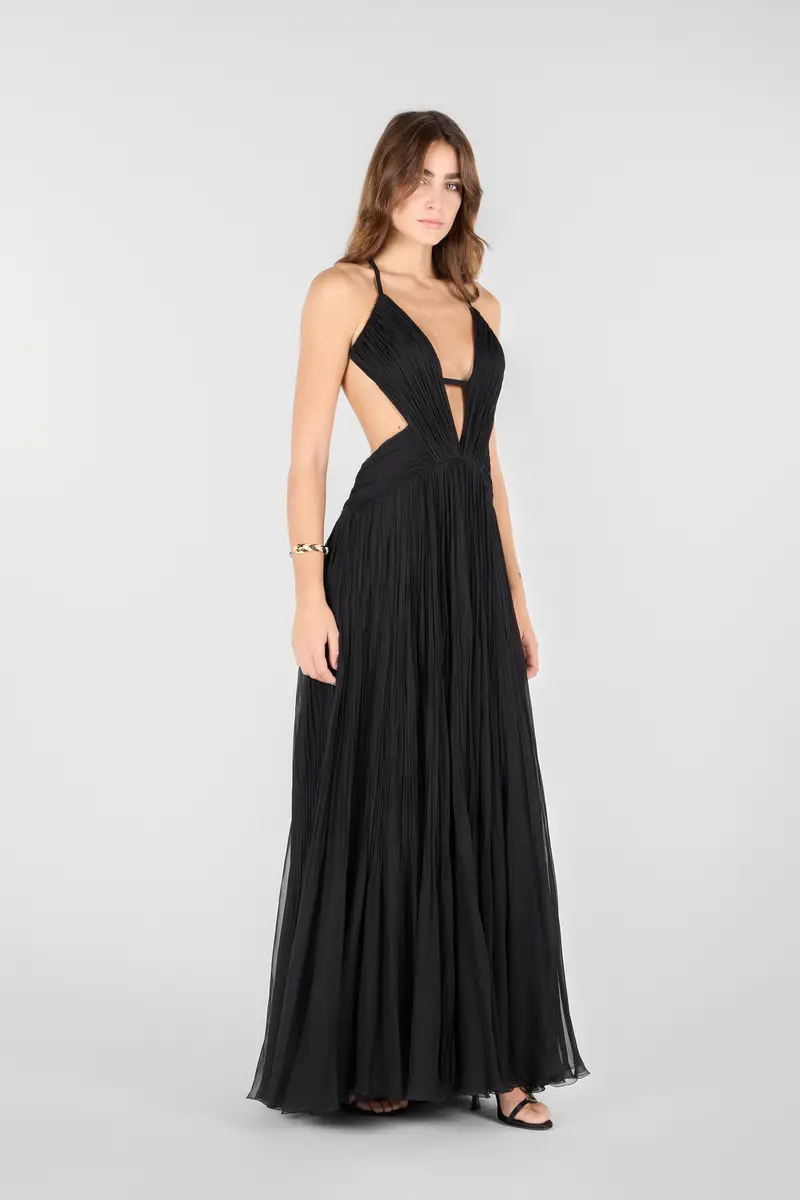 Roberto Cavalli Draped backless silk dress | Thumbnail 2 Roberto Cavalli Draped backless silk dress | Thumbnail 2