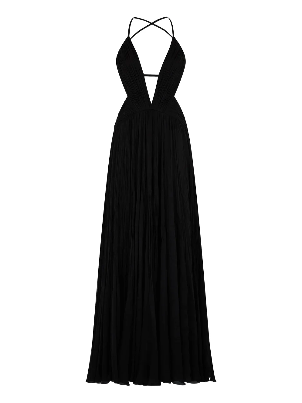 Draped backless silk dress Draped backless silk dress