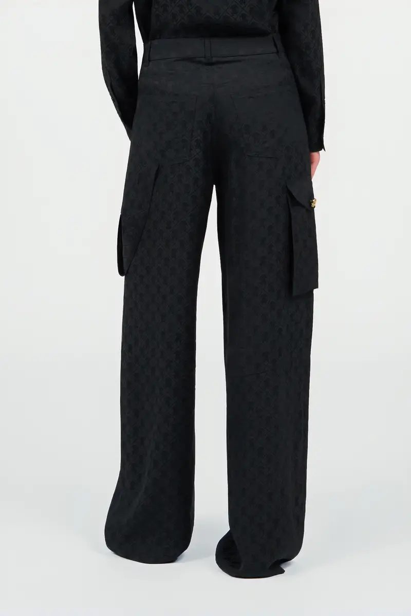 Roberto Cavalli Silk Cargo Trousers with Monogram RC | Thumbnail 3 Roberto Cavalli Silk Cargo Trousers with Monogram RC | Thumbnail 3