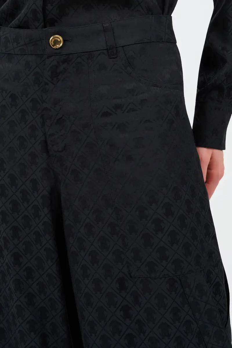 Roberto Cavalli Silk Cargo Trousers with Monogram RC | Thumbnail 5 Roberto Cavalli Silk Cargo Trousers with Monogram RC | Thumbnail 5