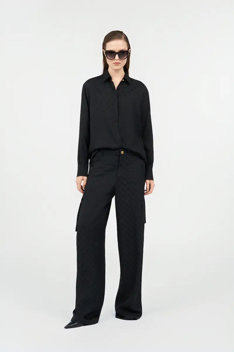 Roberto Cavalli Silk Cargo Trousers with Monogram RC | Thumbnail 7 Roberto Cavalli Silk Cargo Trousers with Monogram RC | Thumbnail 7