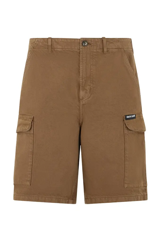 Roberto Cavalli Brown Cargo Bermuda Shorts | Image 1 Roberto Cavalli Brown Cargo Bermuda Shorts | Image 1
