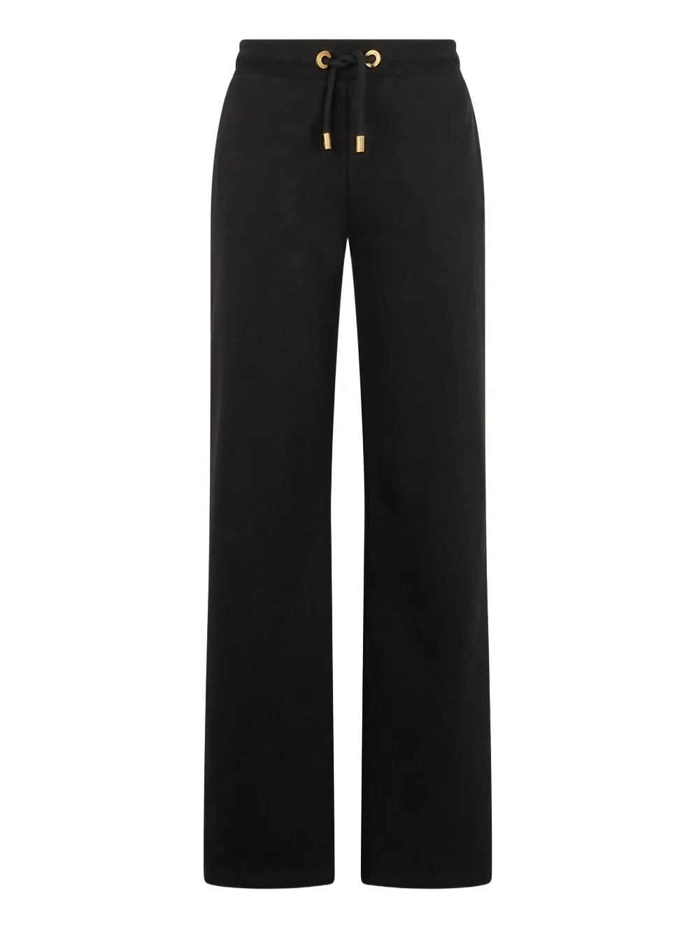 Roberto Cavalli Black Cotton Trousers With Monogram RC