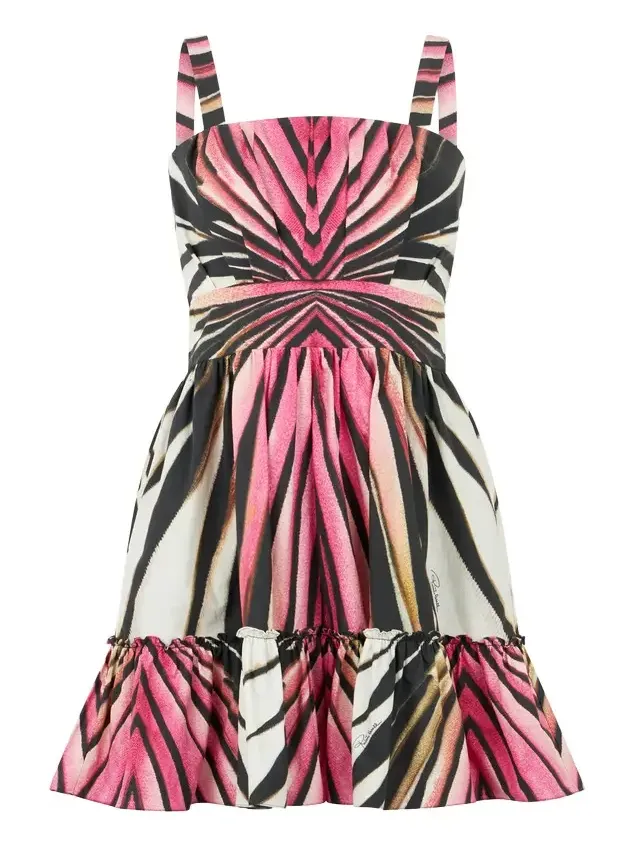 Dress With Ray Of Pink Print Dress With Ray Of Pink Print