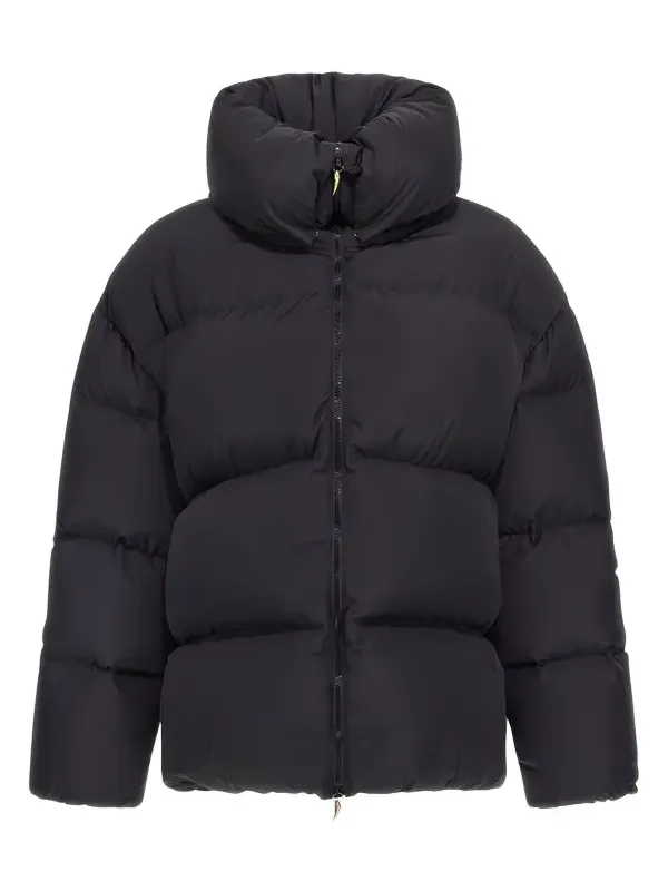 Roberto Cavalli Black High Collar Down Jacket