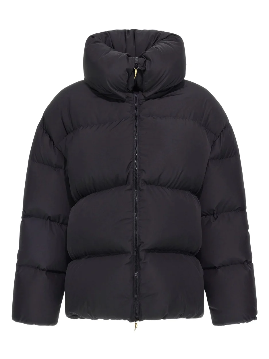 Roberto Cavalli Black High Collar Down Jacket
