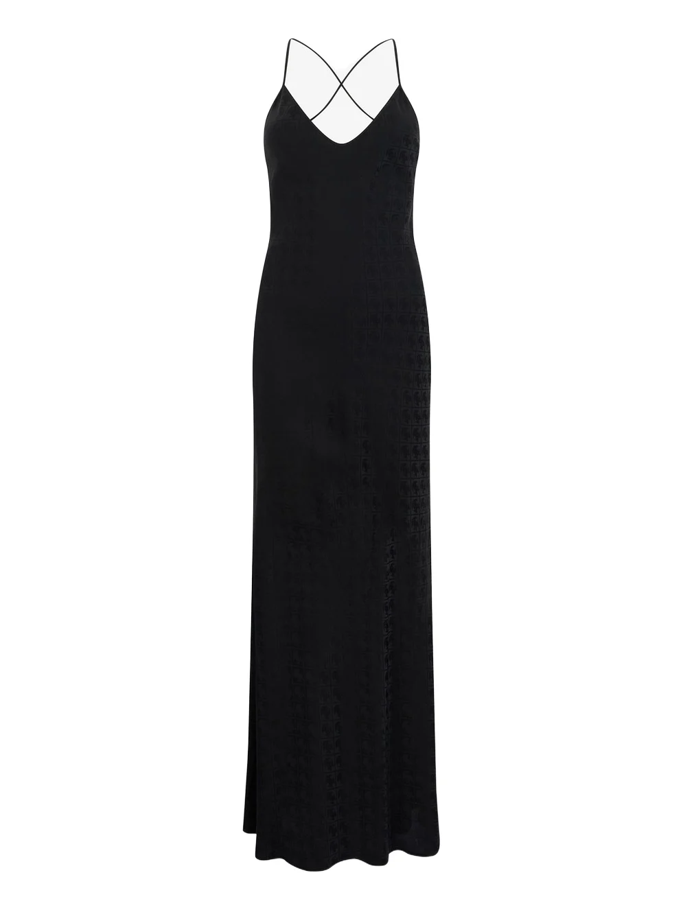 Roberto Cavalli Silk Maxi Dress with Monogram RC